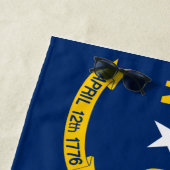 Serviette De Plage Drapeau de l'État de Caroline du Nord (En situation)