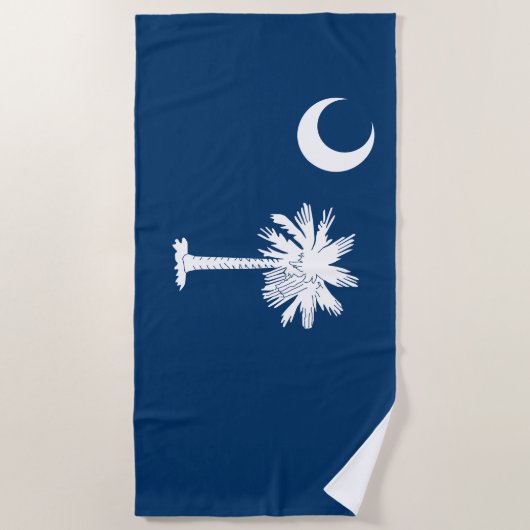 Serviette De Plage Drapeau de l'État de Caroline du Sud (Devant)