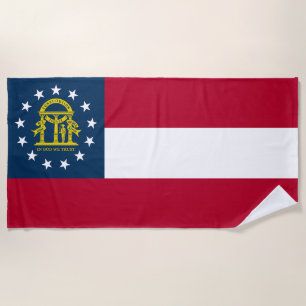 Serviette De Plage Drapeau de l'État de Géorgie