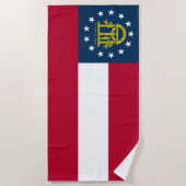 Serviette De Plage Drapeau de l'État de Géorgie (Devant)