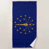 Serviette De Plage Drapeau de l'État de l'Indiana (Devant)