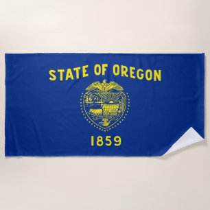 Serviette De Plage Drapeau de l'État de l'Oregon