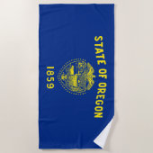 Serviette De Plage Drapeau de l'État de l'Oregon (Devant)