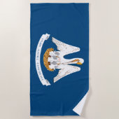 Serviette De Plage Drapeau de l'État de Louisiane (Devant)