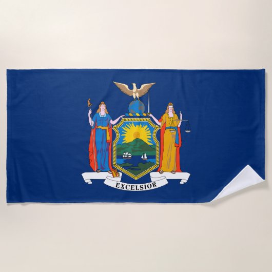 Serviette De Plage Drapeau de l'État de New York (Devant)
