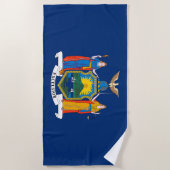 Serviette De Plage Drapeau de l'État de New York (Devant)