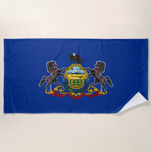 Serviette De Plage Drapeau de l'État de Pennsylvanie (Devant)