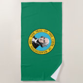 Serviette De Plage Drapeau de l'État de Washington (Devant)