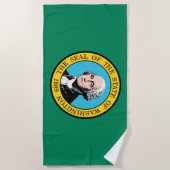 Serviette De Plage Drapeau de l'État de Washington (Devant)