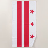 Serviette De Plage Drapeau de l'État de Washington DC (Devant)