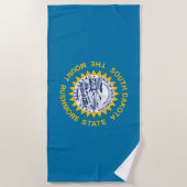 Serviette De Plage Drapeau de l'État du Dakota du Sud (Devant)