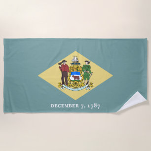 Serviette De Plage Drapeau de l'État du Delaware