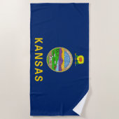 Serviette De Plage Drapeau de l'État du Kansas (Devant)