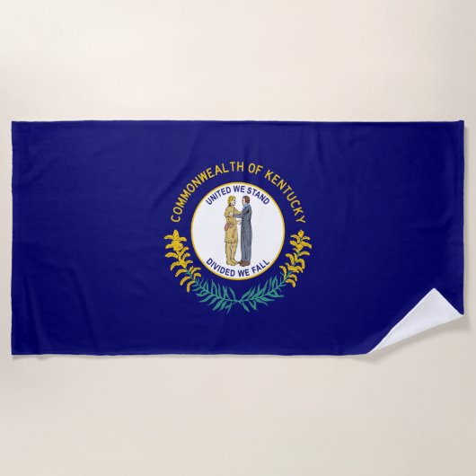 Serviette De Plage Drapeau de l'État du Kentucky (Devant)
