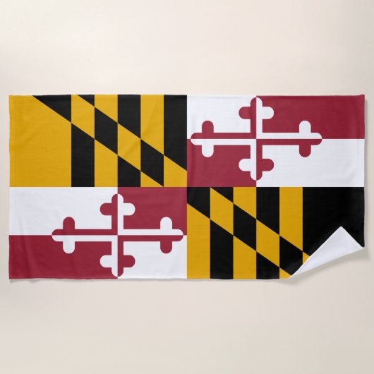 Serviette De Plage Drapeau de l'État du Maryland (Devant)