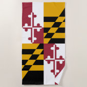 Serviette De Plage Drapeau de l'État du Maryland (Devant)