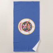 Serviette De Plage Drapeau de l'État du Minnesota (Devant)