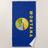 Serviette De Plage Drapeau de l'État du Montana (Devant)