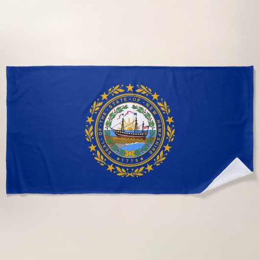 Serviette De Plage Drapeau de l'État du New Hampshire (Devant)