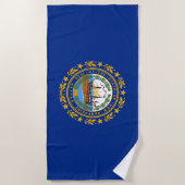 Serviette De Plage Drapeau de l'État du New Hampshire (Devant)