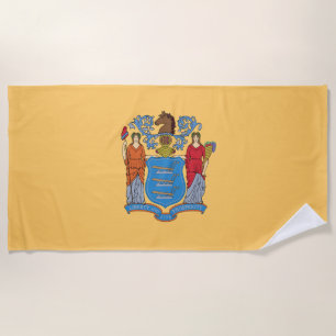 Serviette De Plage Drapeau de l'État du New Jersey