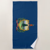 Serviette De Plage Drapeau de l'État du Vermont (Devant)