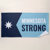 Serviette De Plage Drapeau de l'État rebelle du Minnesota (Devant)