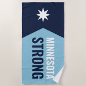 Serviette De Plage Drapeau de l'État rebelle du Minnesota (Devant)