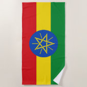 Serviette De Plage Drapeau de l'Éthiopie (Devant)