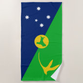 Serviette De Plage Drapeau de l'île Christmas (Devant)