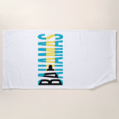 Serviette De Plage Drapeau de l'île de vacances des Bahamas (Devant)