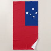 Serviette De Plage Drapeau de l'île des Samoa patriotiques (Devant)