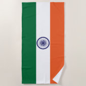 Serviette De Plage Drapeau de l'Inde (Devant)