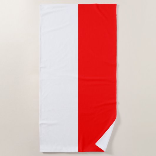 Serviette De Plage Drapeau de l'Indonésie (Devant)