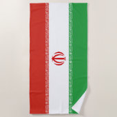 Serviette De Plage Drapeau de l'Iran (Devant)