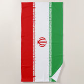 Serviette De Plage Drapeau de l'Iran (Devant)