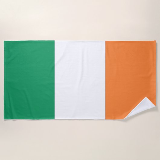 Serviette De Plage Drapeau de l'Irlande (Devant)