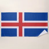 Serviette De Plage Drapeau de l'Islande (Devant)