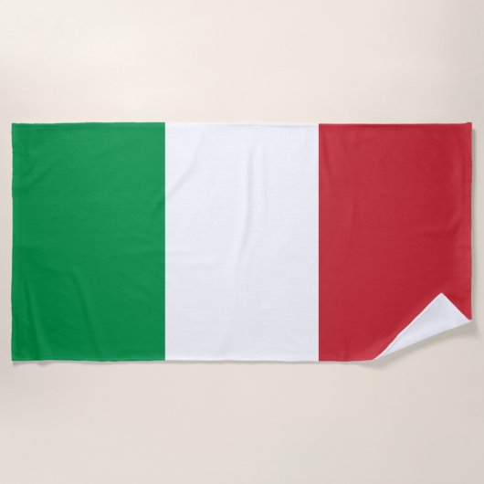 Serviette De Plage Drapeau de l'Italie (Devant)