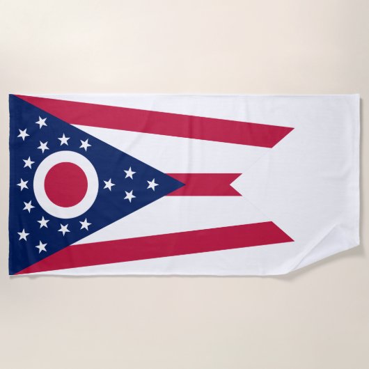 Serviette De Plage Drapeau de l'Ohio (Devant)
