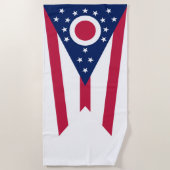 Serviette De Plage Drapeau de l'Ohio (Devant)