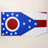 Serviette De Plage Drapeau de l'Ohio (Devant)
