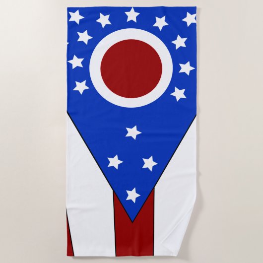 Serviette De Plage Drapeau de l'Ohio (Devant)