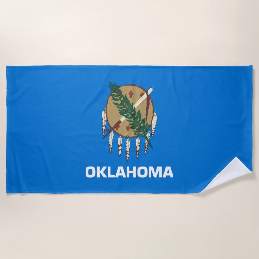 Serviette De Plage Drapeau de l'Oklahoma (Devant)