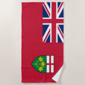 Serviette De Plage drapeau de l'Ontario (Devant)