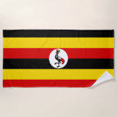 Serviette De Plage Drapeau de l'Ouganda (Devant)