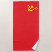 Serviette De Plage drapeau de l'URSS (Devant)