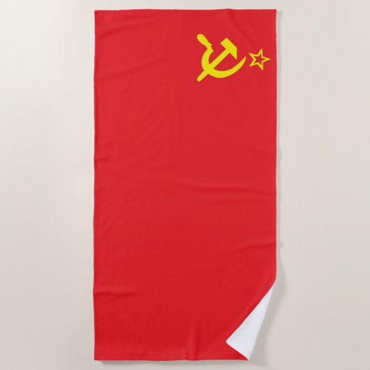 Serviette De Plage drapeau de l'URSS (Devant)
