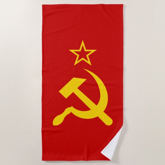 Serviette De Plage Drapeau de l'URSS - Drapeau de l'Union soviétique (Devant)