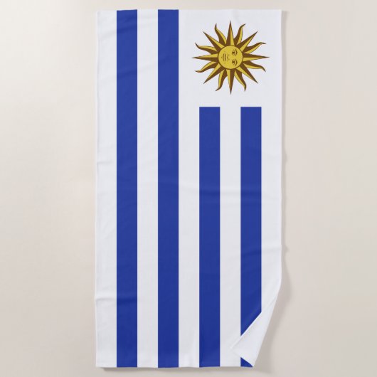 Serviette De Plage drapeau de l'Uruguay (Devant)